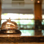 Restaurant service bell vintage with bokeh